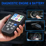 Nilight YM319 Professional OBD2 Scanner Car Diagnostic Tool - 2.4 Inch IPS Full-View Color Screen Code Reader - Live Data Graphing, Battery Test for All 1996 & Newer Cars, view 2