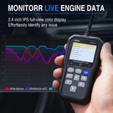Nilight YM319 Professional OBD2 Scanner Car Diagnostic Tool - 2.4 Inch IPS Full-View Color Screen Code Reader - Live Data Graphing, Battery Test for All 1996 & Newer Cars, view 5