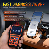 Nilight YM529 Smart Wireless OBD2 Scanner with Wireless Update - Professional Car Diagnostic Tool with 2.8 Inch IPS Screen - Auto Code Reader for Check Engine Light & Wireless Update, 1996-2026 Vehicles, view 2