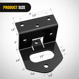 Nilight Zero Turn Lawn Mower Hitch with Bolts Versatile Chain Slot for IKON X, IKON XL, ZT-X, ZT-XL OEM Replacement #71514900 Heavy Duty Steel Black, view 2