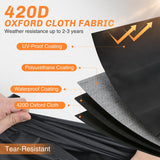 Nilight Zero Turn Mower Cover 76 Inch, Waterproof Lawn Mower Cover | Fits Mowers up to 76 InchL x 47 InchW x 47 InchH, 420D Heavy Duty Fabric, All-weather & UV Protection, view 3