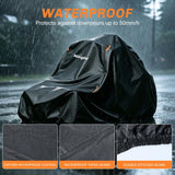 Nilight Zero Turn Mower Cover 92 Inch, Waterproof Lawn Mower Cover | Fits Mowers up to 92 InchL x 64 InchW x 55 InchH, 420D Heavy Duty Fabric, All-weather & UV Protection, view 4