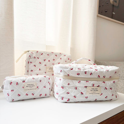 Nordic Peace 3 PCS Cherry Makeup Bags