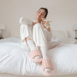 Nordic Peace Alicia Plush Striped Slippers, view 6