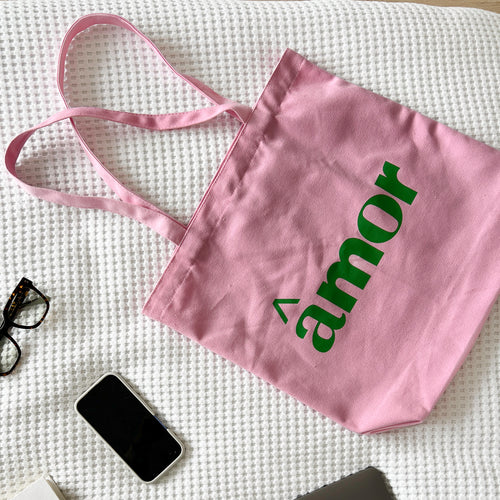 Nordic Peace Amor Canvas Tote Bag