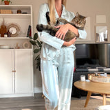 Nordic Peace Ana Satin Sleepwear Pajama Set, view 3