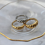 Nordic Peace Aud Twisted Minimalist Rings, view 2