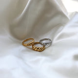 Nordic Peace Aud Twisted Minimalist Rings, view 3