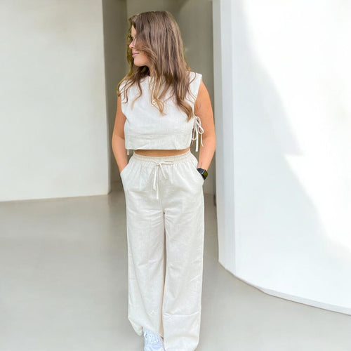 Nordic Peace Millie 2 Pcs Women's Linen Matching Set