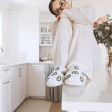 Nordic Peace Avocado Plush Slippers, view 3