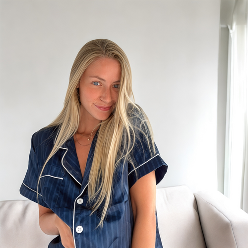 Nordic Peace Ivy Short Satin Sleepwear Pajama Set