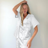 Nordic Peace Ivy Short Satin Sleepwear Pajama Set, view 3