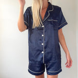 Nordic Peace Ivy Short Satin Sleepwear Pajama Set, view 5