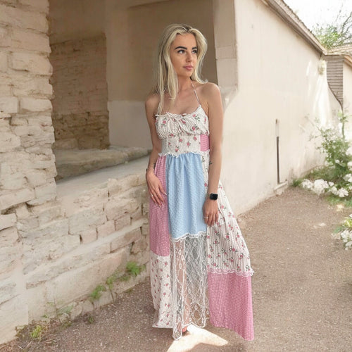 Nordic Peace Belle Flower Patchwork Dress