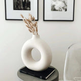 Nordic Peace Bloom Handmade Ceramic Vase, view 3