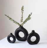 Nordic Peace Bloom Handmade Ceramic Vase, view 4