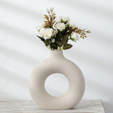 Nordic Peace Bloom Handmade Ceramic Vase, view 6