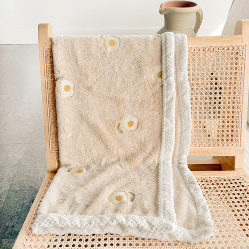Nordic Peace Blossom Plush Baby Blanket