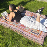 Nordic Peace Boho Tapestry Throw Blanket, view 3