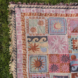 Nordic Peace Boho Tapestry Throw Blanket, view 4