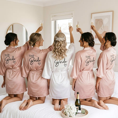 Nordic Peace Bridal Party Satin Robe