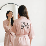 Nordic Peace Bridal Party Satin Robe, view 3