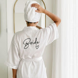 Nordic Peace Bridal Party Satin Robe, view 5