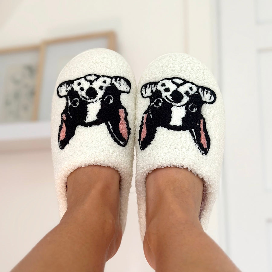 Nordic Peace Boston Terrier Slippers