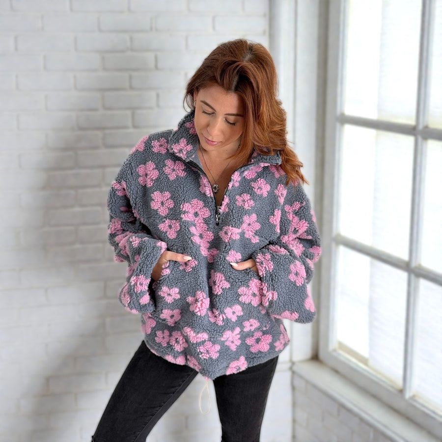 Nordic Peace Camille Blossom Fleece Sweater