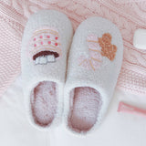 Nordic Peace Candy Cane Christmas Slippers, view 2