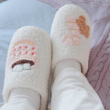 Nordic Peace Candy Cane Christmas Slippers, view 6