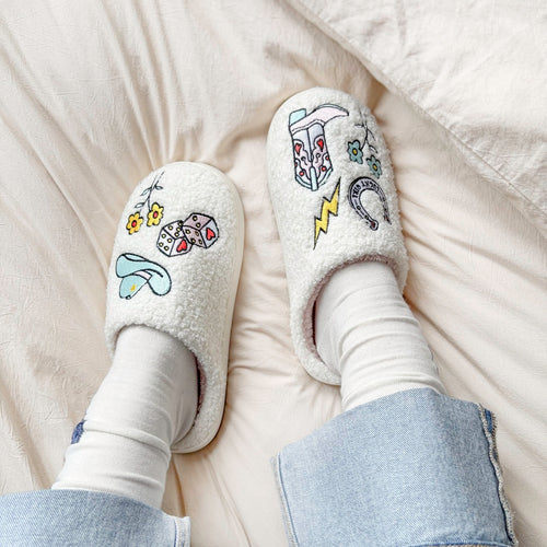 Nordic Peace Cowgirl Charm Plush Slippers