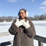 Nordic Peace Cozy Teddy Fleece Mittens, view 2
