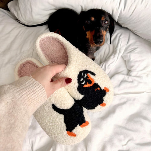 Nordic Peace Dachshund Slip-on Slippers