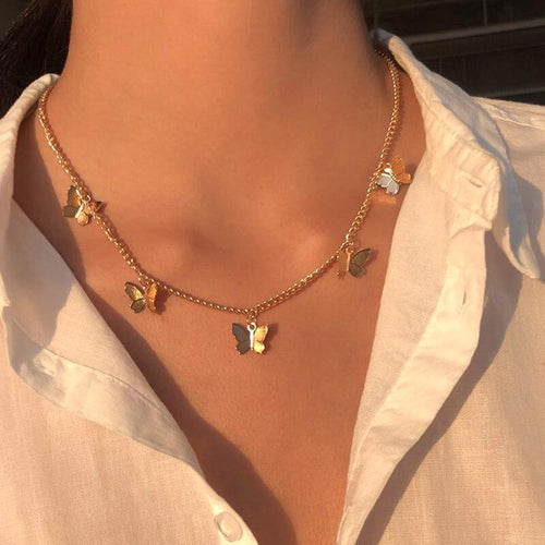 Nordic Peace Elea Gold Butterfly Pendent