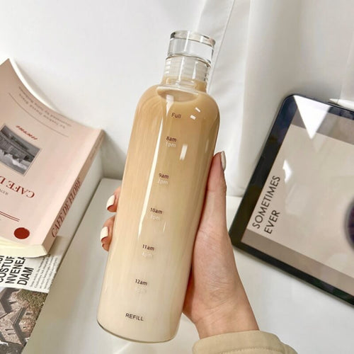 Nordic Peace Elia Transparent Water Bottle With Time Marker