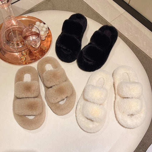 Nordic Peace Ella Faux Fur Women's Slides Sandals