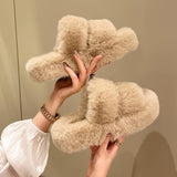 Nordic Peace Ella Faux Fur Women's Slides Sandals, view 2