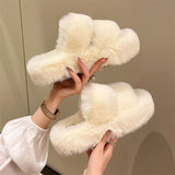 Nordic Peace Ella Faux Fur Women's Slides Sandals, view 3