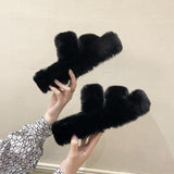 Nordic Peace Ella Faux Fur Women's Slides Sandals, view 4
