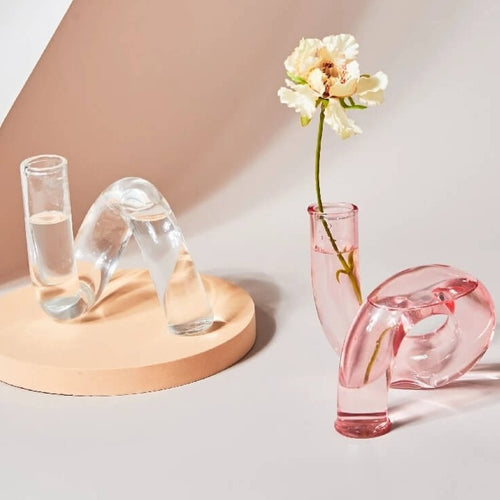 Nordic Peace Ema Twist Glass Candle Holders