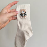 Nordic Peace Embroidered Bear Socks Pack, view 3