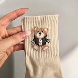 Nordic Peace Embroidered Bear Socks Pack, view 4