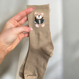 Nordic Peace Embroidered Bear Socks Pack, view 6