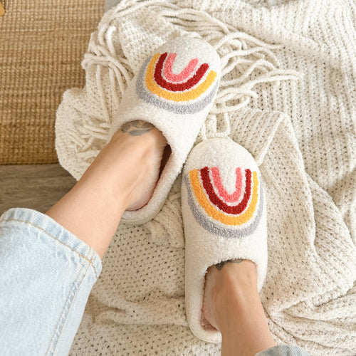 Nordic Peace Emma Rainbow Plush Slippers