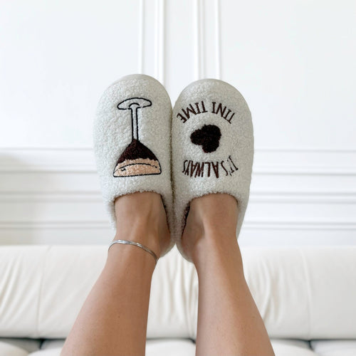 Nordic Peace Espresso Martini Plush Slippers