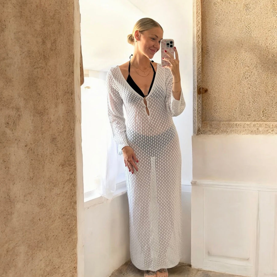 Nordic Peace Eva Swimsuit Knit Cover-Up Beach Dress