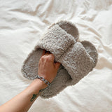 Nordic Peace Eve Fuzzy Open Toe Slippers, view 2