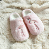 Nordic Peace Flamingo Plush Slippers, view 4