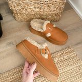 Nordic Peace Buckle Platform Slippers, view 3